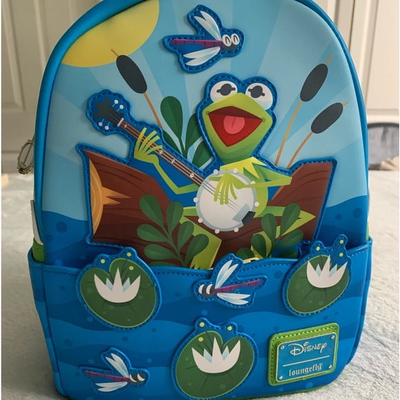 Loungefly Muppets Rainbow Connection Kermit Backpack Shoulder Bag Purse NWT main image 8